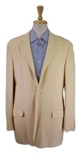 Gianni Versace Couture Vintage Beige 100 Silk Knit Woven Blazer Jacket 38R