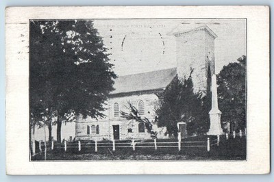1932 Schoharie New York NY Vintage Postcard Old Stone Fort Built 1772 Building