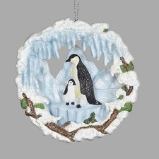 Penguin Ornament Icicle Wreath