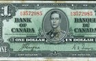 $1 1937 Bank of Canada - Ottawa ** DAILY CURRENCY AUCTIONS