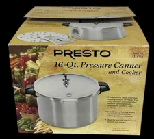 Presto 16-Quart Pressure Canner & Cooker | Polished Aluminum | New Open Box