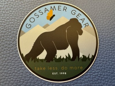 GOSSAMER Gear Promo Sticker Outdoor Boating Camping Fishing Backpack