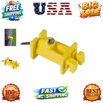 #ad Slant Nail Insulator for Electric Fencing 250 Pack Yellow Use with Hig... $37.99