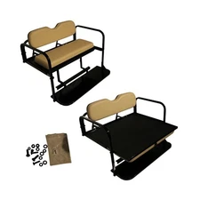 Club Car Precedent Golf Cart Rear Flip Flop Seat Kit - Color: BUFF
