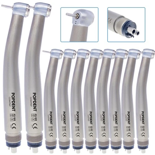 10 PCS Dental High Speed Handpiece Push Button Turbine 4 Hole NSK Pana Max Style