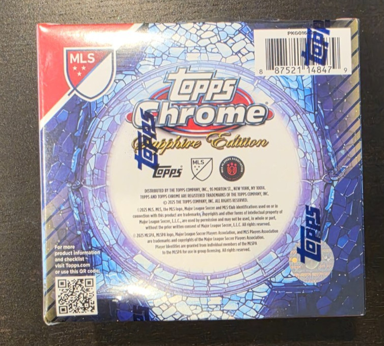 2025 Topps Chrome MLS Sapphire Edition Hobby Box 1 Auto Soccer - Brand New view 2