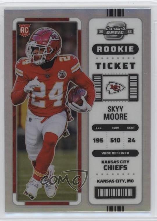 2022 Panini Contenders Optic Ticket Silver Prizm Skyy Moore #91 Rookie RC 0e9i