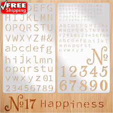 Metal Engraving Stencils, Small Letter Number Alphabet Fonts Templates and Stenc