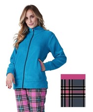 Pigiama donna aperto con zip in caldo pile coral Karelpiu' KF9248