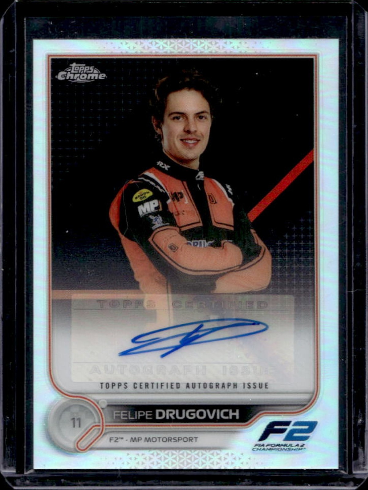 2022 Topps Chrome F1 Felipe Drugovich Auto #CAC-FD