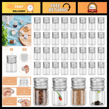 100 Pcs 5ml Mini Glass Bottles with Aluminum Caps - Tiny Jars for DIY Craft Stor