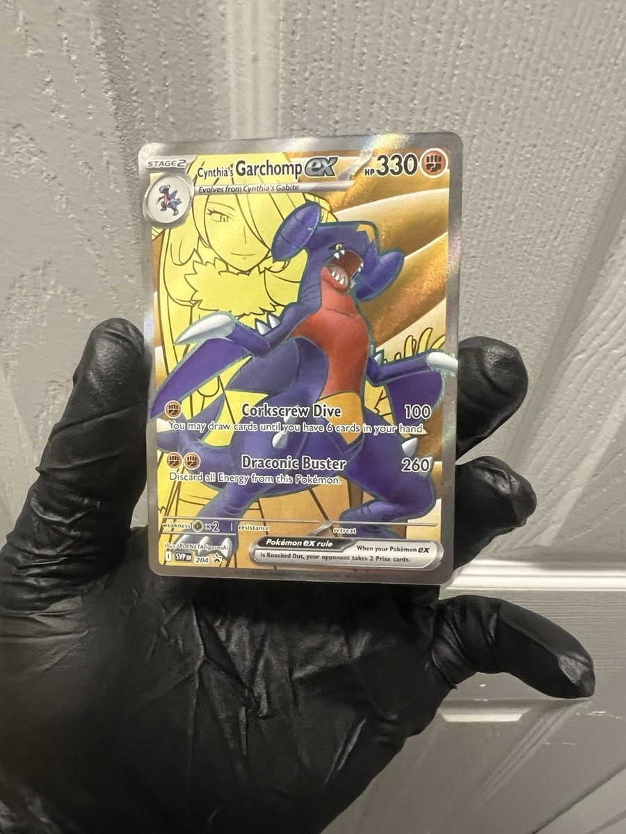 pokemon garchomp card Cynthia's Garchomp ex 204 - Scarlet & Violet Black Star Promo