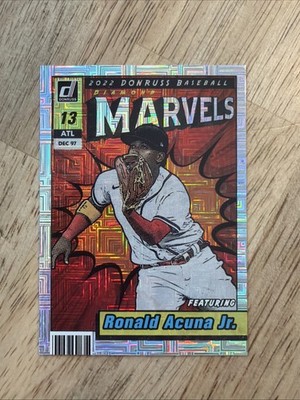 Ronald Acuña Jr. 2022 Panini Donruss Marvels #M-4 Vector Atlanta Braves