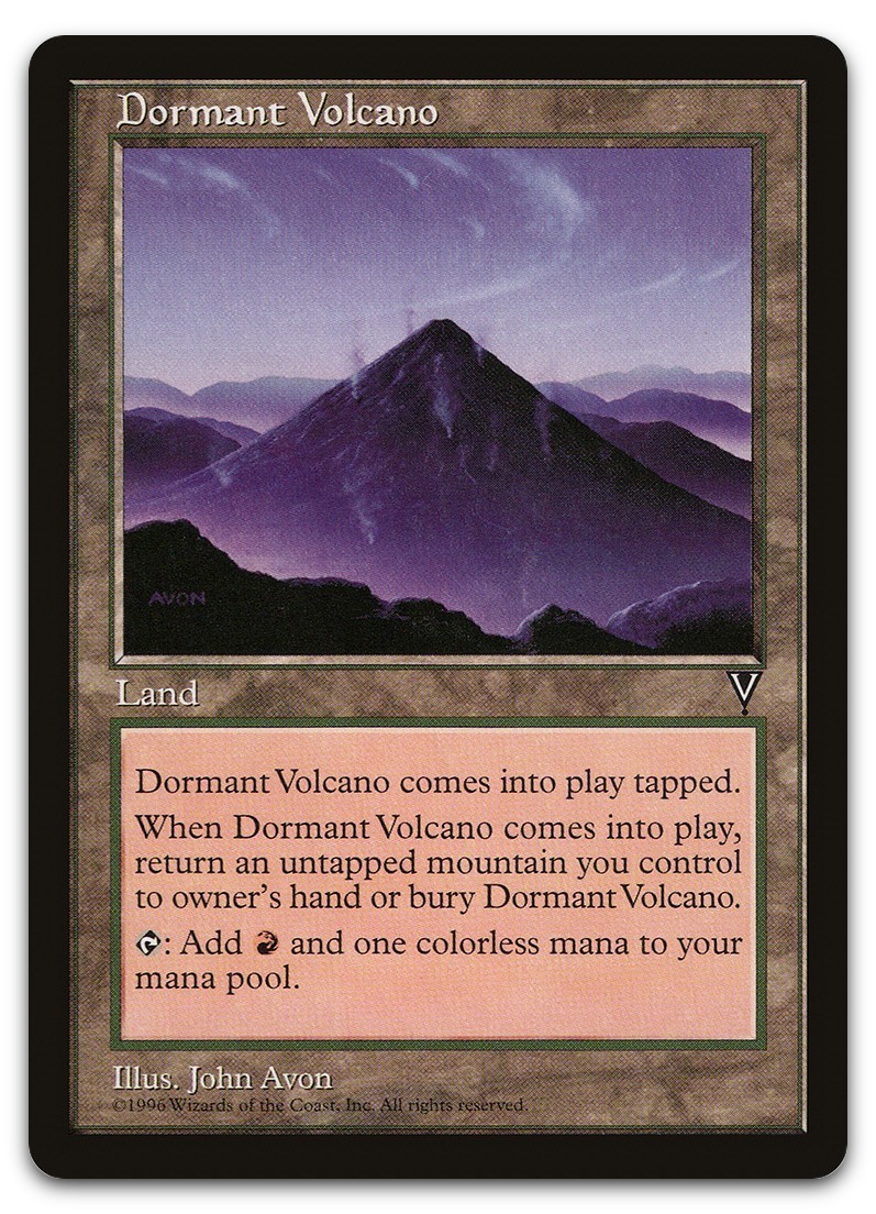 Dormant Volcano (LP) Visions VIS Magic MTG