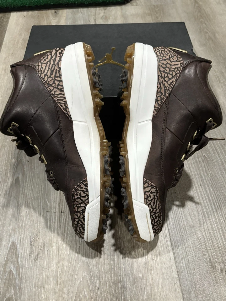 Nike Air Jordan 3 Golf Premium Marrón Talla 10.5 Muy Bueno Foto 4 de 4