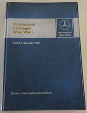 Tabellenbuch Mercedes Benz LKW Baumuster 314 / 316 / 318 / etc. Stand 09/1978