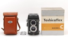  NEAR MINT w/ Box Case Yashicaflex Model C 6x6 TLR 80mm f3.5 From JAPAN