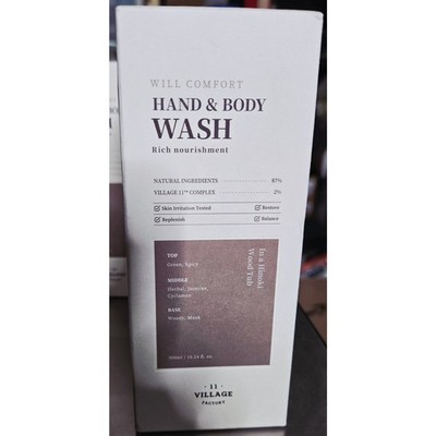 Village 11 Factory Will Comfort Hand & Body Wash Vegan 300ml New Exp 6/2026