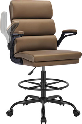 Drafting Chair Tall Office Chair with Padded Flip-Up Armrests Executive Ergonomi