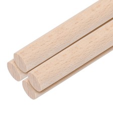 Wooden Dowel Rods, 12mm 1/2 x 8 Inch Round Wooden Rod for DIY,Pack of 4