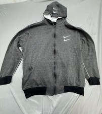 Nike Full Zip Hoodie Dark Gray Double Swoosh