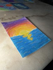 ACEO Art Card, Acrylic Marker Illustration, 2.5in x 3.5in Art By Mint