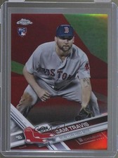 2017 Topps Chrome Update Target Exclusive Red Refractor 9/25 Sam Travis 2d9