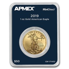 2019 1 oz American Gold Eagle (MintDirect® Single) 4825.80 per troy oz