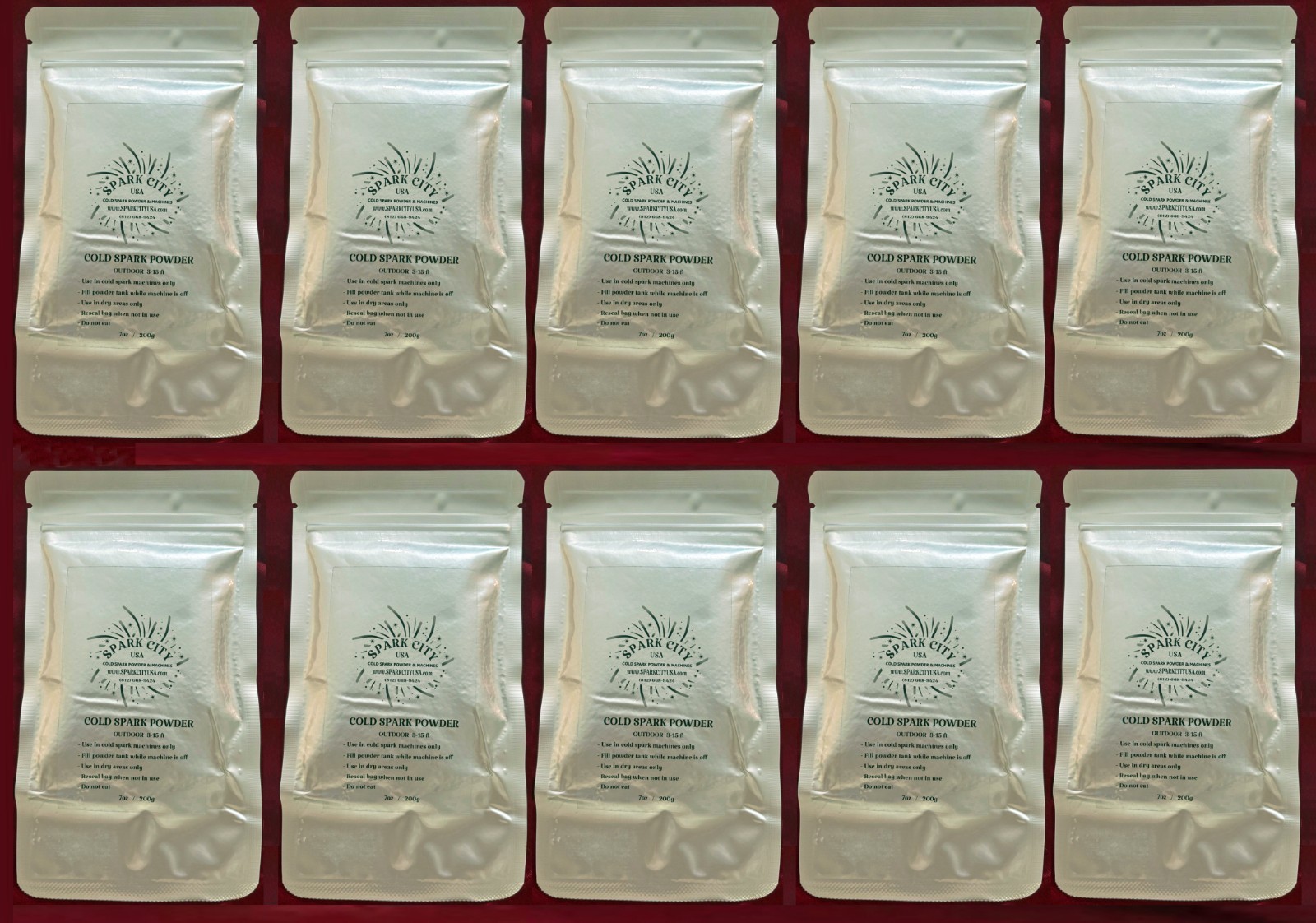 Outdoor Cold Spark Powder - 10 pack bundle
