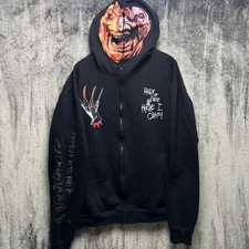Shoe Palace Nightmare On Elm Street Freddy Krueger Size 2XL Glow Zip Up Hoodie