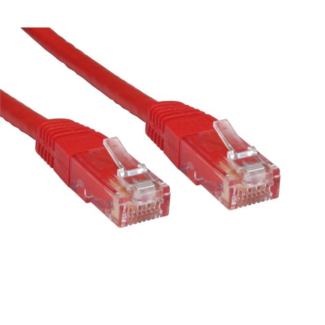 Cables Direct Cat6 2m networking cable U/UTP UTP Red