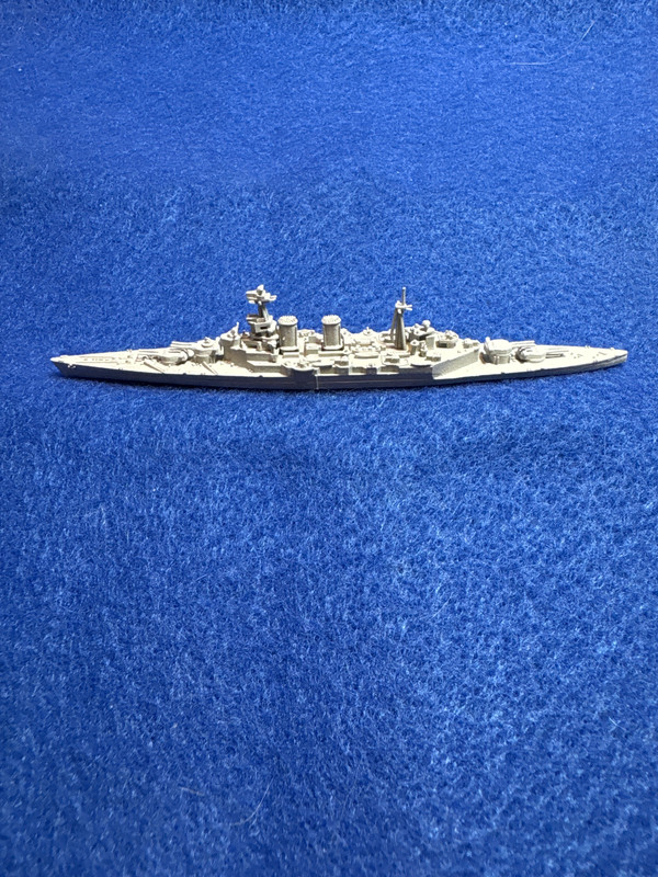 GHQ Micronauts WWII  1/2400, HMS Hood, British BC  cleaned, assembled and primed