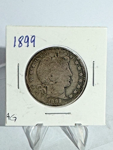 1899 Barber Half Dollar with About Good Details