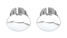 1 PAIR! MTB Road Bicycle Handlebar Tape Bike End Plugs Chrome.