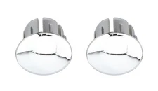 1 PAIR! MTB Road Bicycle Handlebar Tape Bike End Plugs Chrome.