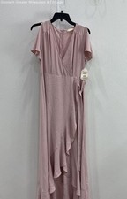 NWT Altar'd State Women's Size M Pink Wrap Maxi Dress