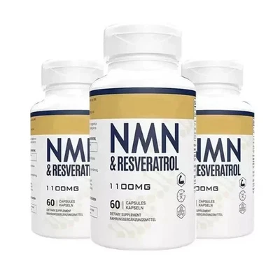 NMN + Resveratrol 60 Capsules Anti-aging Antioxidant Supplement Health 1100mg