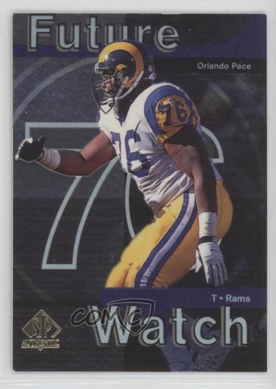1997 SP Authentic Future Watch Orlando Pace #1 Rookie RC HOF 9b4