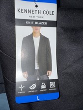 Kenneth Cole Men  s Knit BLACK L Blazer NWT 1890241