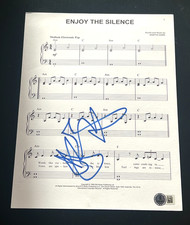 DAVE GAHAN SIGNED AUTOGRAPH SHEET MUSIC DEPECHE MODE BECKETT BAS COA RARE