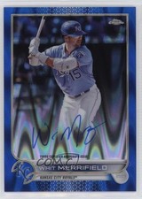 2022 Topps Chrome Veteran Blue RayWave Refractor 73/150 Whit Merrifield Auto 4f5