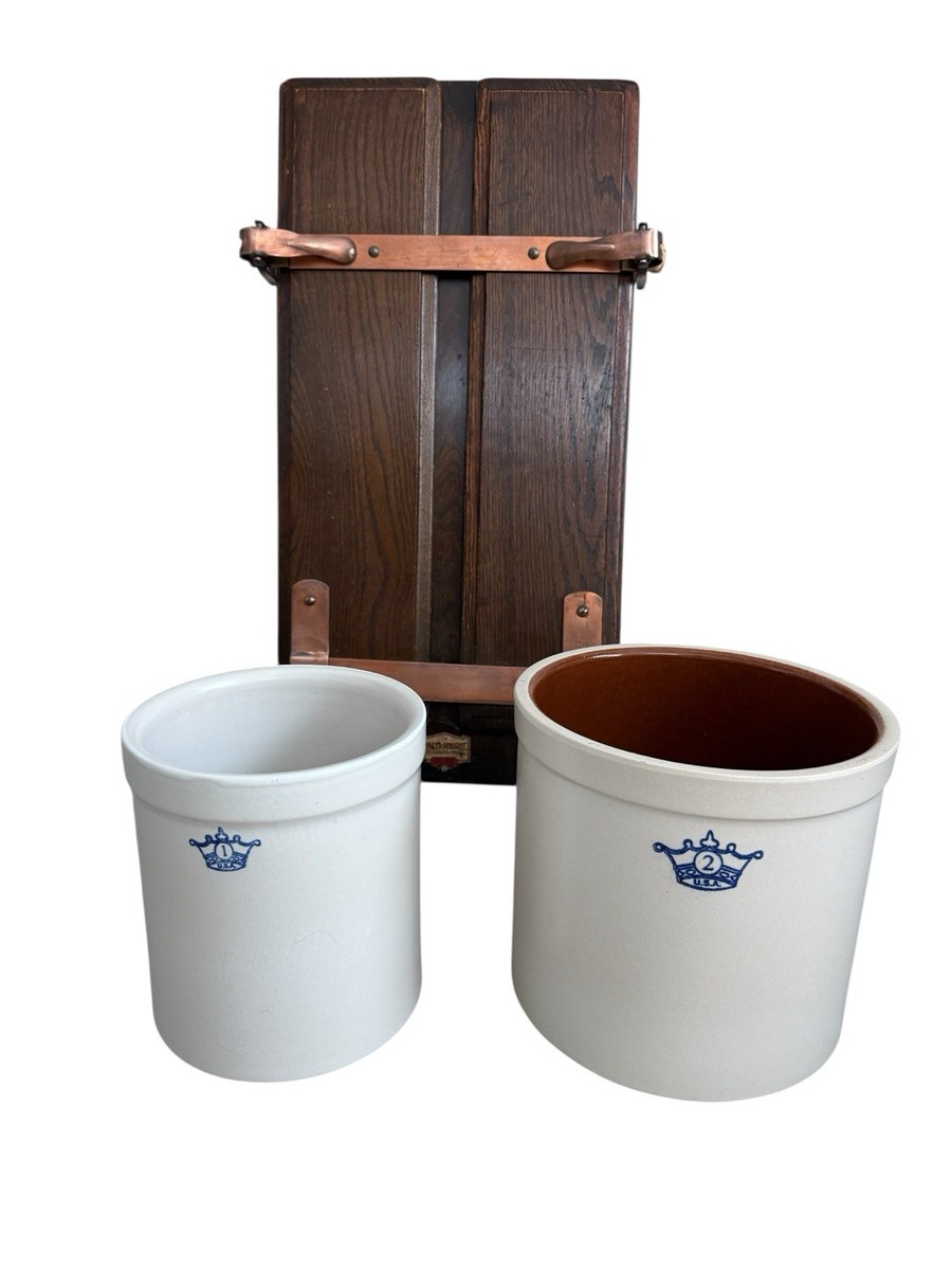 Robinson Ransbottom RRP 2 Gallon Stoneware Crock Planter USA Crown