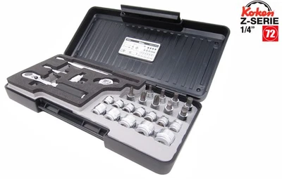 Koken Z-Serie Steckschlüssel-Satz 1/4" mit 72Z. Knarre, 26-tlg. - Bild 1 von 4