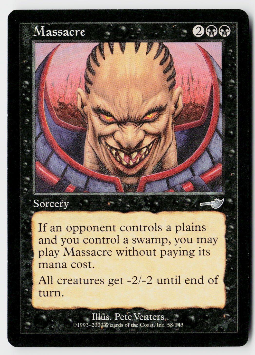 MTG Nemesis #58 Massacre Lightly played