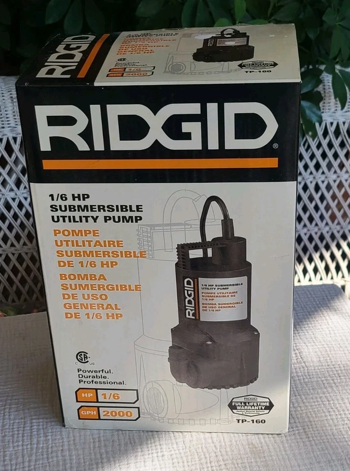 Bomba de cárter submersível RIDGID 1/6 HP aço inoxidável modelo # 500RSDS  - Imagem 2 de 4
