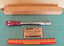 VINTAGE STANLEY 130A YANKEE SCREWDRIVER  SPIRAL RATCHET & BITS NEW OLD STOCK