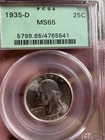 1935-D Washington Quarter PCGS MS65 Silver 25C Denver- key date