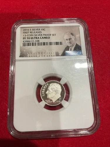 2016 S Roosevelt Dime, NGC PF 70 Ultra Cameo Silver, First Release