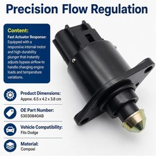 Engine Idle Air Control Valve Compatible With Dodge 53030840AB Stepper Actuator