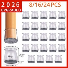 8x-48x Silicone Felt Slider Chair Leg Protector For Hardwood Floor Fit All Shape